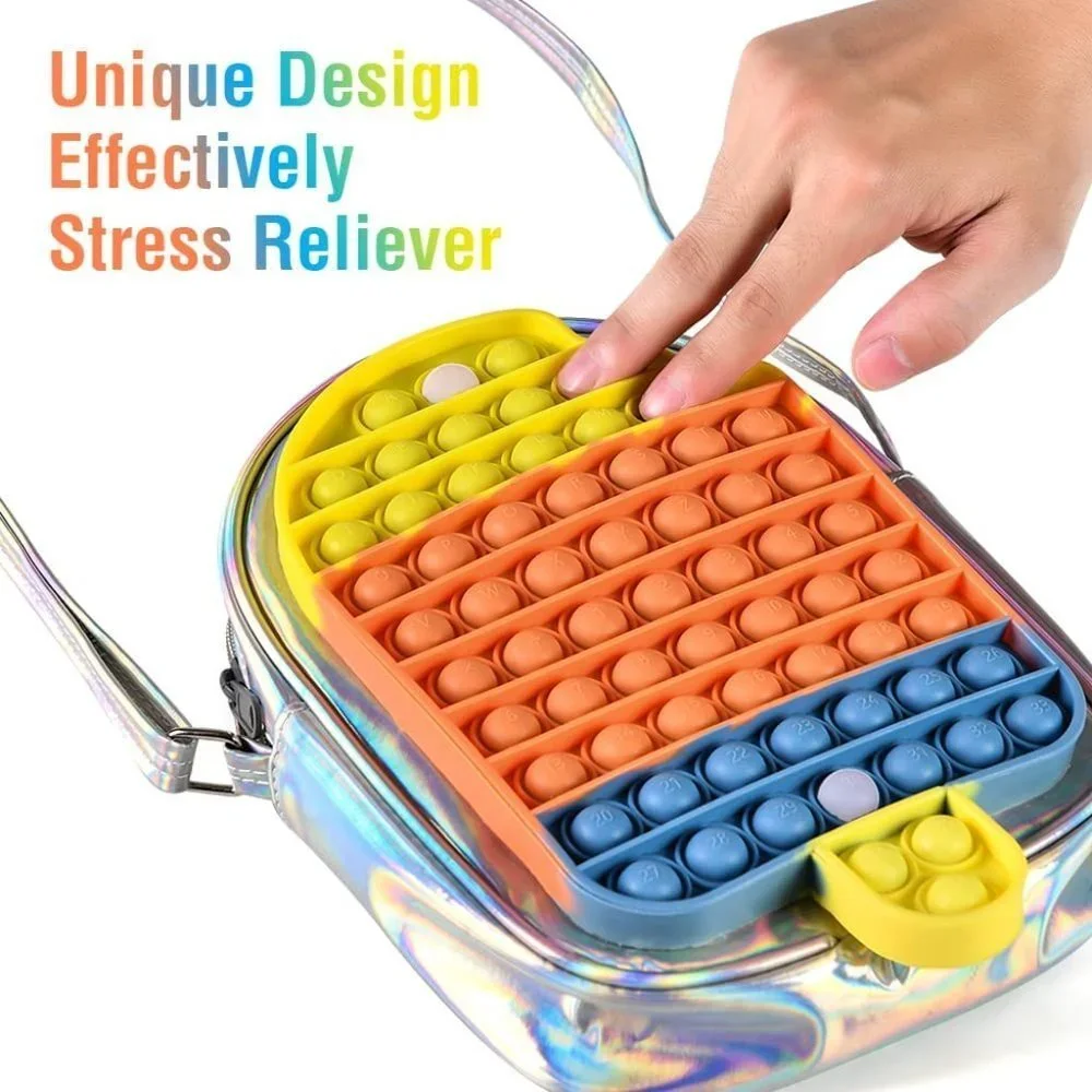 New Pop It Fidget Purse Popsicle Shoulder Bag Sensory Fidget Toy​